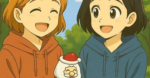 『サンタの顔』朝の散歩100｜夜の数学110