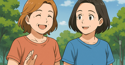 夜の数学⑪｜朝の散歩①『ゆっくり歩く二人』